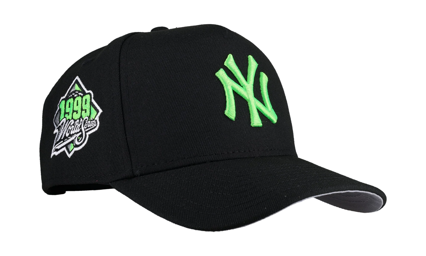 9FIFTY New York Yankees 1999 World Series A Frame Snapback Hat "Slime Green" NE263