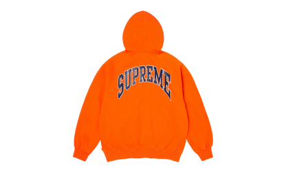 Cracked Raglan Zip Up Hooded Sweatshirt "SS26 - Dark Orange" SU27505