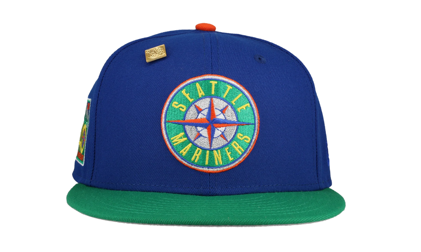 59FIFTY Seattle Mariners 40th Anniversary Patch Fitted Hat "Blue / Green" 123451295379