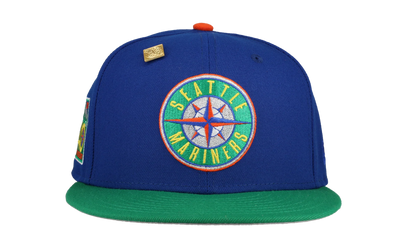 59FIFTY Seattle Mariners 40th Anniversary Patch Fitted Hat "Blue / Green" 123451295379