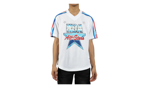 NBA Mesh V-Neck Tee "1991 All-Star Game - White" MSPOMG18025 ASGWHIT191