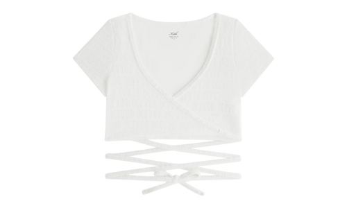 Ailee Monogram Towel Wrap Top WMNS "White" khw030648 101