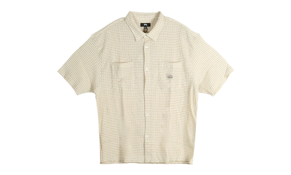 Crinkled Check Short Sleeve Shirt "TAN" 1110371 TANN
