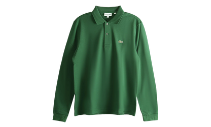 Classic Fit Long Sleeved L.12.12 Polo Shirt "Green" L1312 00 132