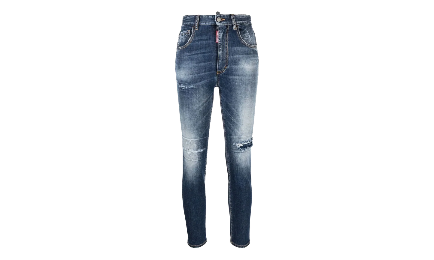 Dark Wash High Waist Cropped Twiggy Jeans WMNS "Denim" S75LB0746S30685470