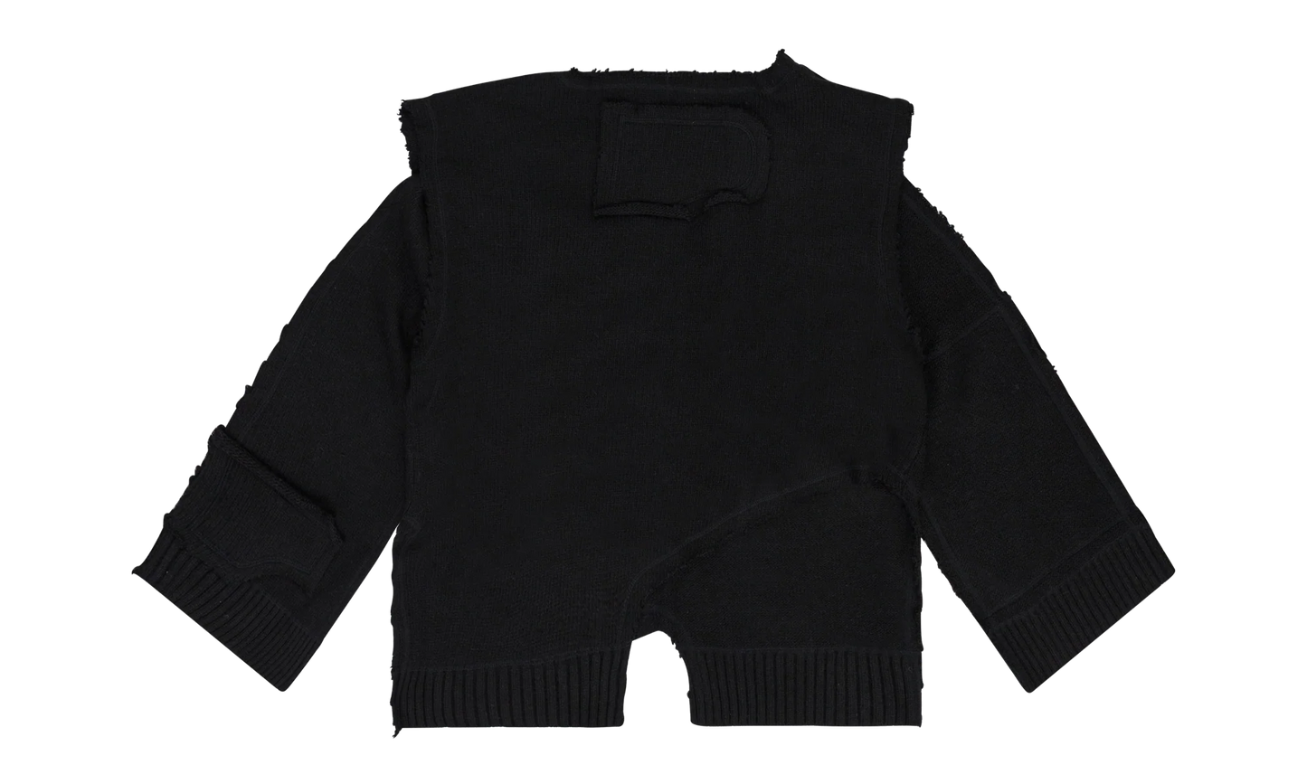 Unadorned Sweater Vest "Coal" 02637 10004WDWUSV BLAC