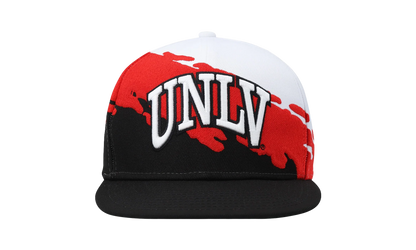 NCAA Paintbrush Snapback Cap "UNLV Rebels - White / Black" HHSS3302 LVEYYPPPWHBK