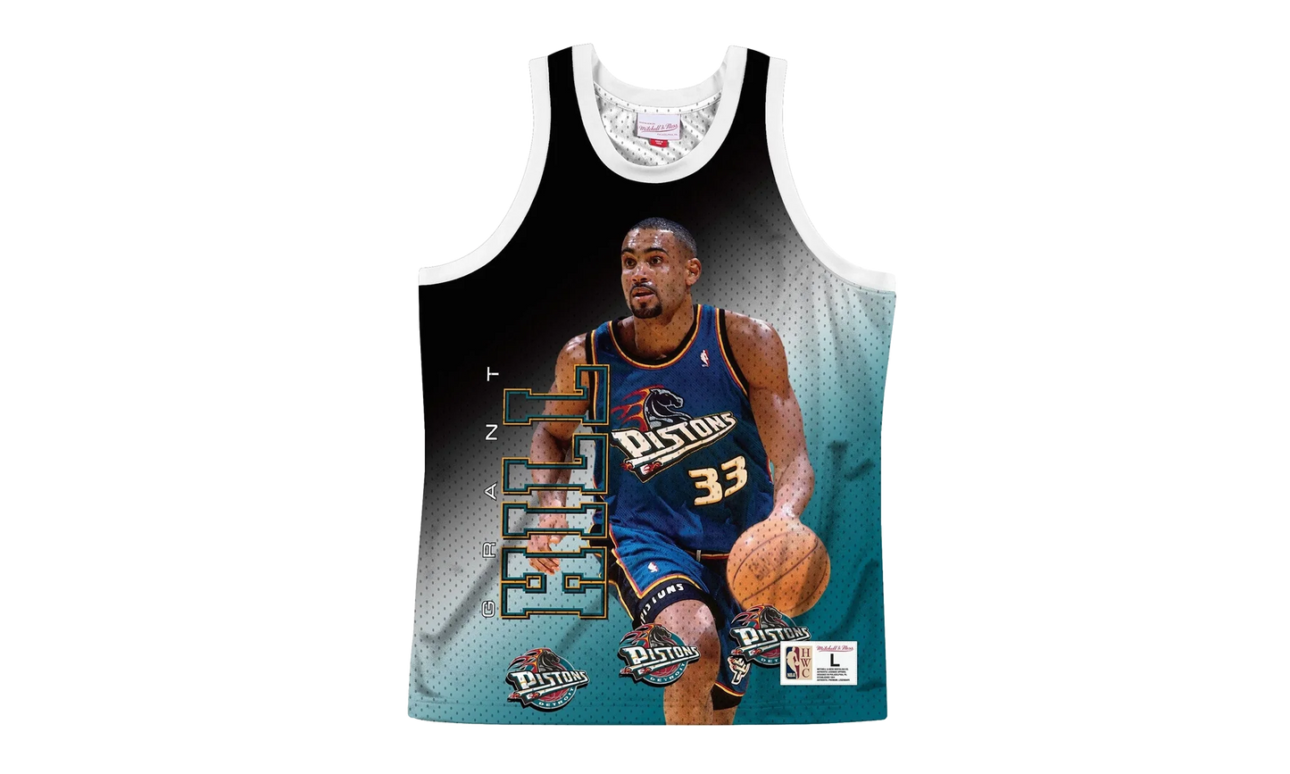 NBA Behind The Back Jersey "Detroit Pistons Grant Hill" MSTKMI19002 DPIWHITGHI
