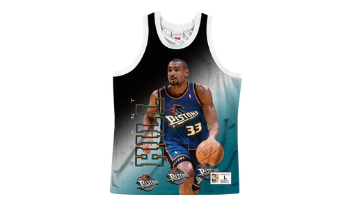 NBA Behind The Back Jersey "Detroit Pistons Grant Hill" MSTKMI19002 DPIWHITGHI