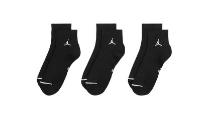 Jordan Everyday Ankle Socks "Black / White - (3-Pack)" DX9655 010