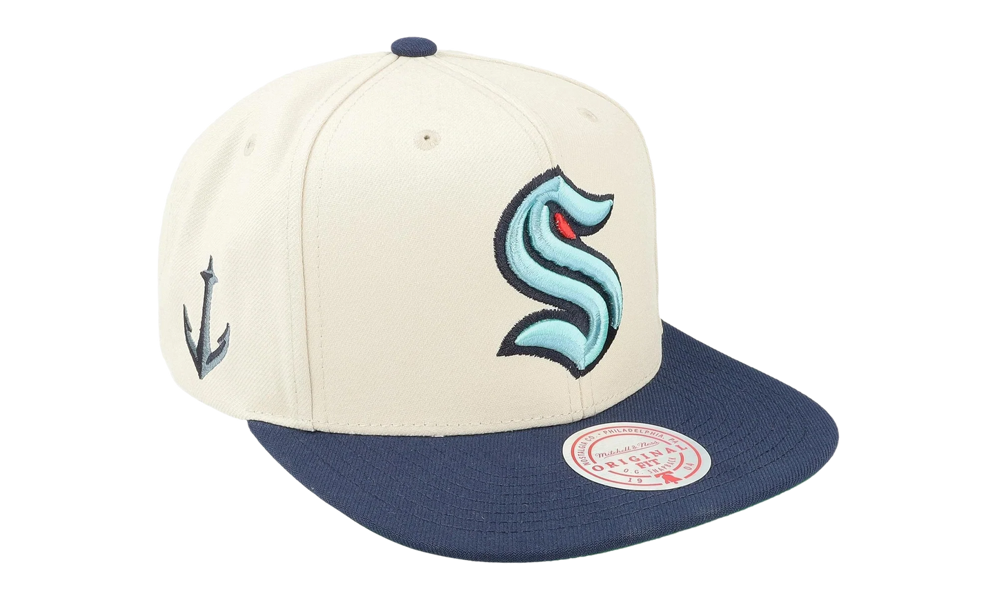 NHL Vintage Off-White Snapback Cap "Seattle Kraken - Off White" 6HSSSH22085 SKROFWH