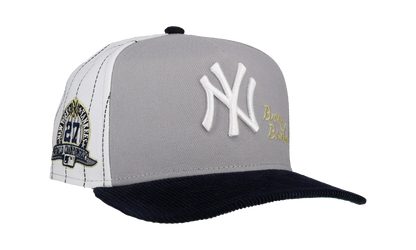 9FIFTY New York Yankees 27x World Series Champs Pinstripe A Frame Snapback Hat "Grey / White / Black" NE270