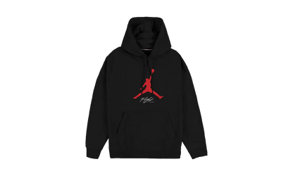 Jordan Essentials Fleece Hoodie "Black / Gym Red / Gym Red" FD7545 013