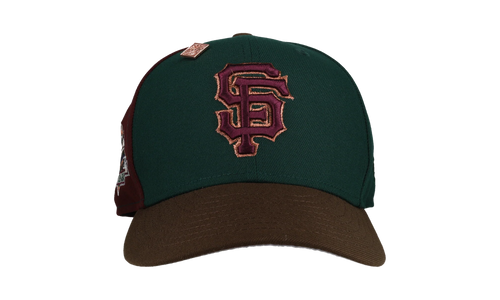 59FIFTY San Francisco Giants 1989 World Series Pinwheel Fitted Hat "Green Maroon" NE360