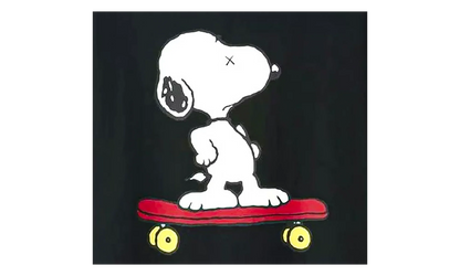 Uniqlo x Peanuts Snoopy Skateboarding Tee "Black" KAWS202500