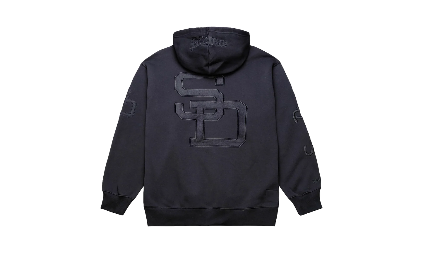 Padres Phantom Fleece Hoodie "San Diego Padres - Black" TH16142 SDPBLCK