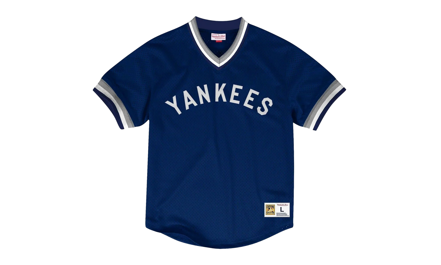 MLB Mesh V-Neck Tee "New York Yankees - Navy" MSPOAJ18001 NYYNAVY1