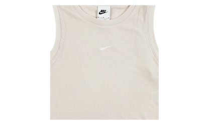 Sportswear Essentials Ribbed Cropped Tank Top WMNS "Light Orewood Brown / Sail" FB8279 104
