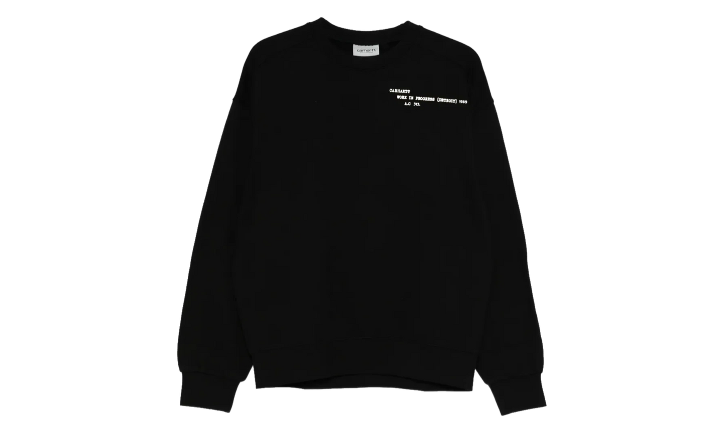 Punched Sweatshirt "Black" I036039 89XX