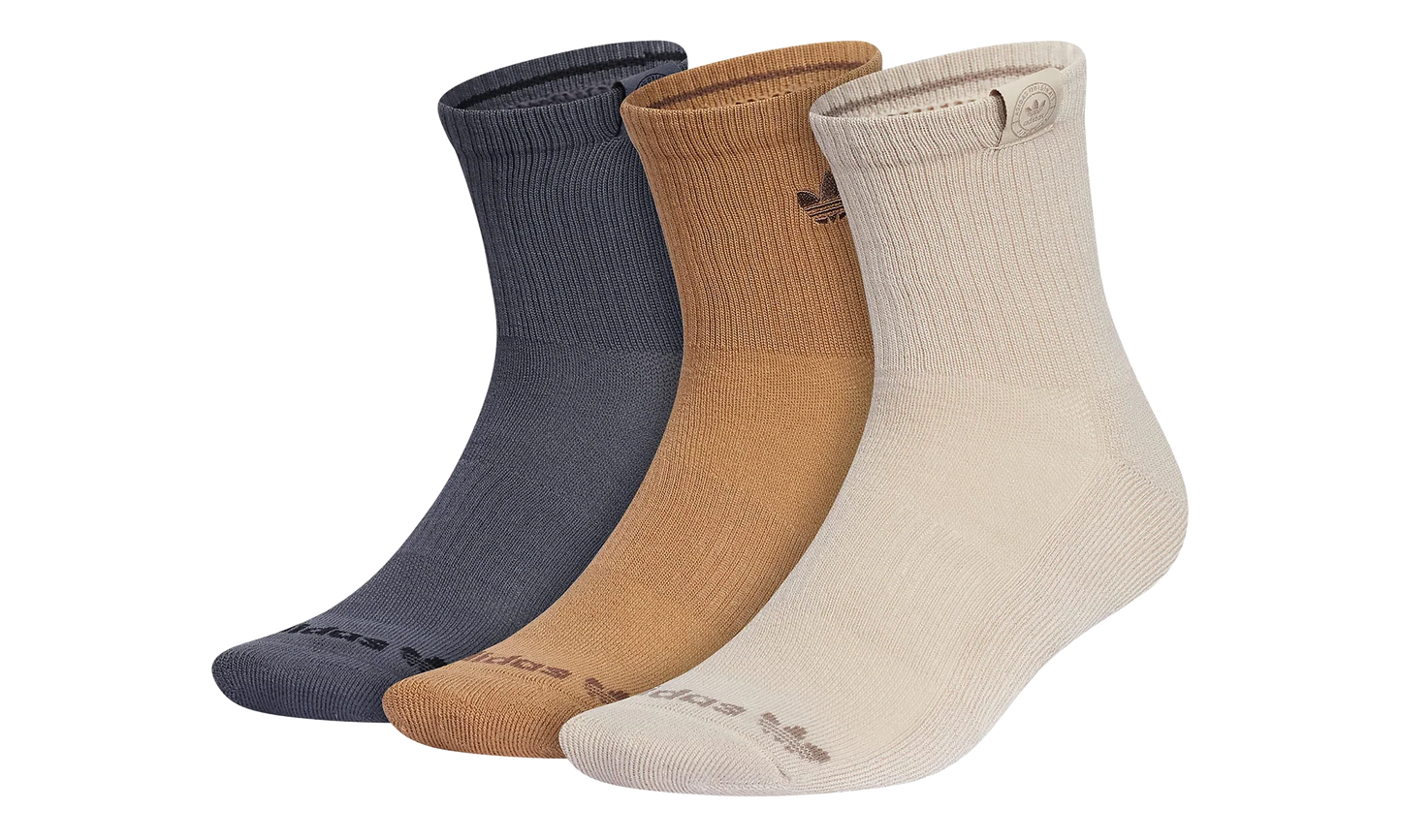 TREFOIL MID CREW SOCKS "Brown / Khaki / Gray" GC3075C