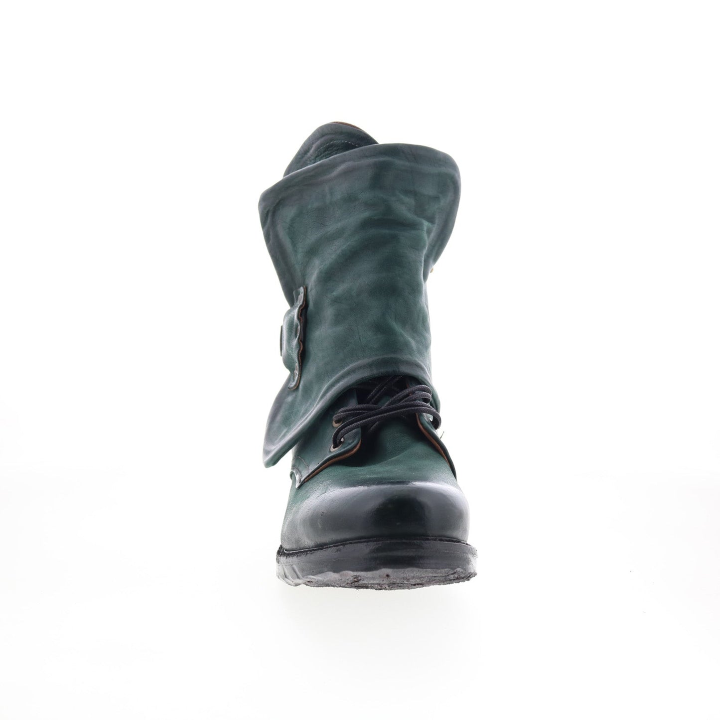 Simon 717204-1201-0001 Womens Green Leather Ankle & Booties Boots