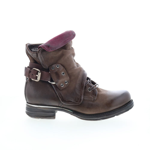 Simon 717204-203-0003 Womens Brown Leather Casual Dress Boots
