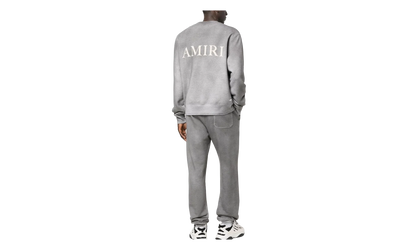 Aged Puff Logo Crewneck Sweatshirt "Grey" AW22MJL052 030
