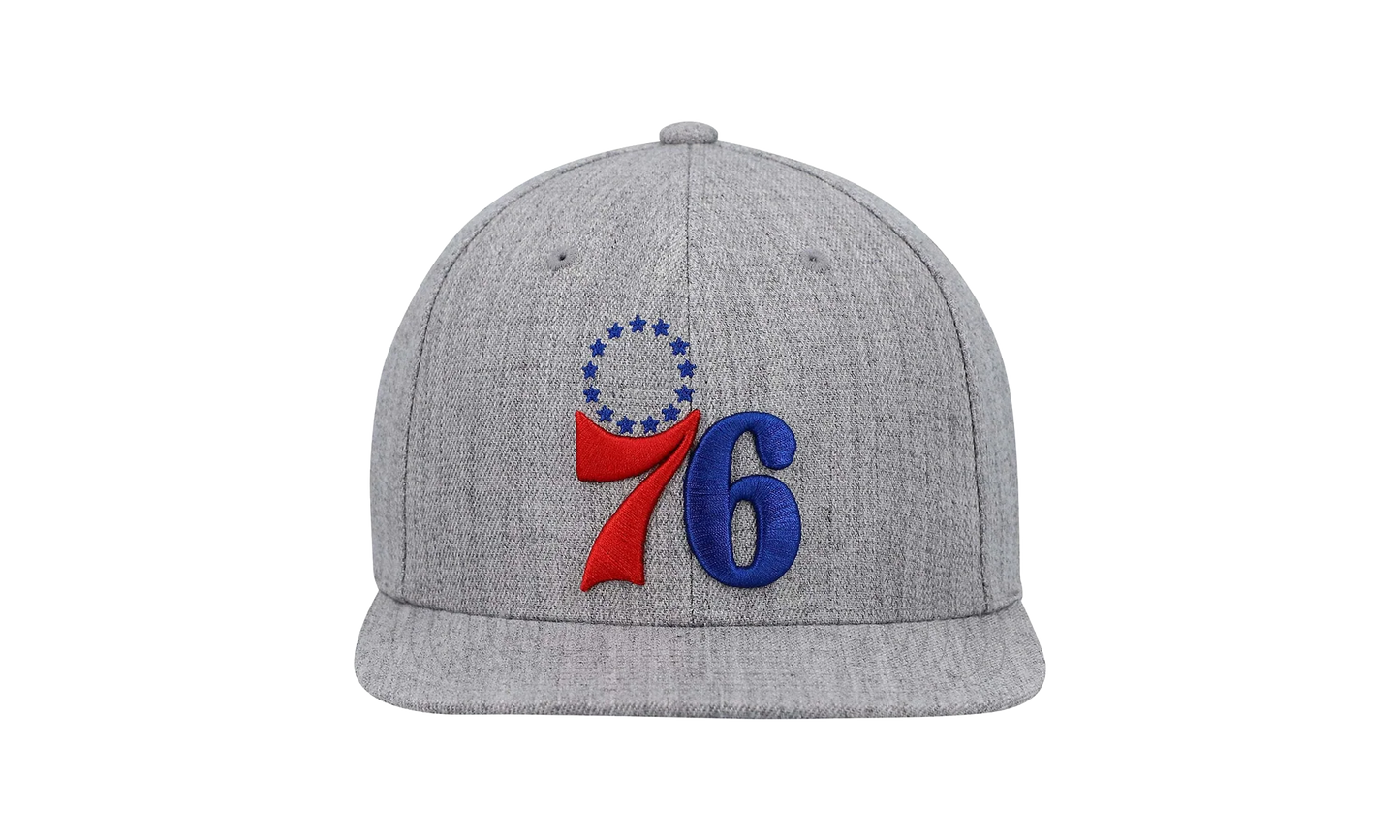 NBA Team Heather 2.0 Snapback Cap "Philadelphia 76ers - Grey Heather" HHSS3272 P76YYPPPGYHT