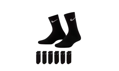 Dri-FIT Performance Basics Crew Socks (6 Pairs) GS "Black" UN0019 023