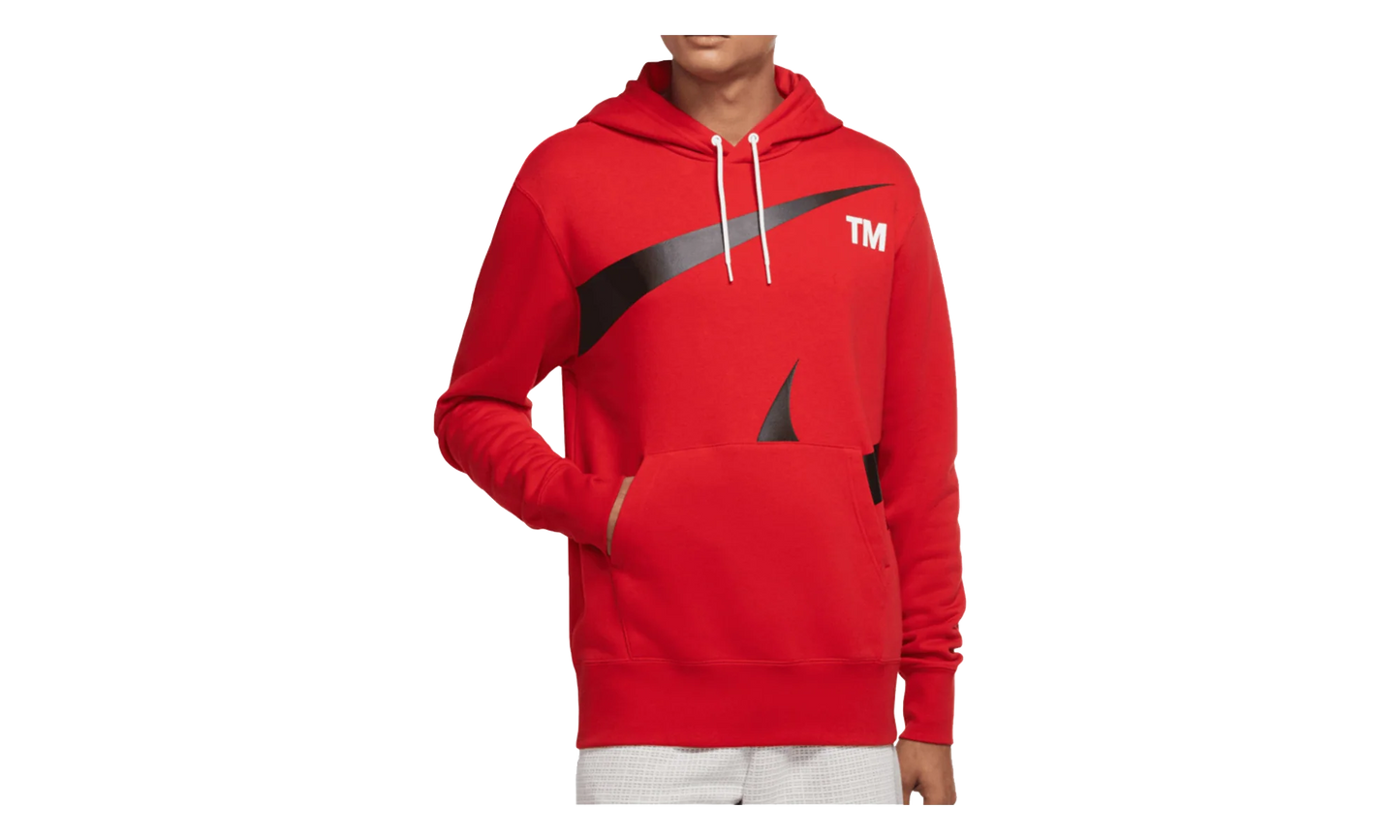 Sportswear Swoosh Semi Brushed Back Hoodie "Gym Red / Black" DD6011 657