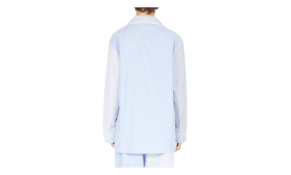 Striped Cotton Pajama Shirt "Light Blue" S50DT0044MTN031961