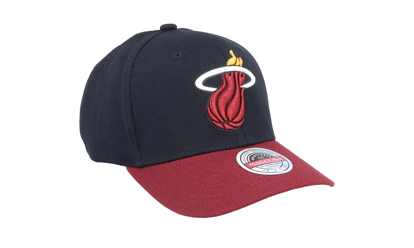 NBA Team 2 Tone 2.0 Stretch Snapback Cap "Miami Heat - Black / Red" HHSS3265 MHEYYPPPBKRD