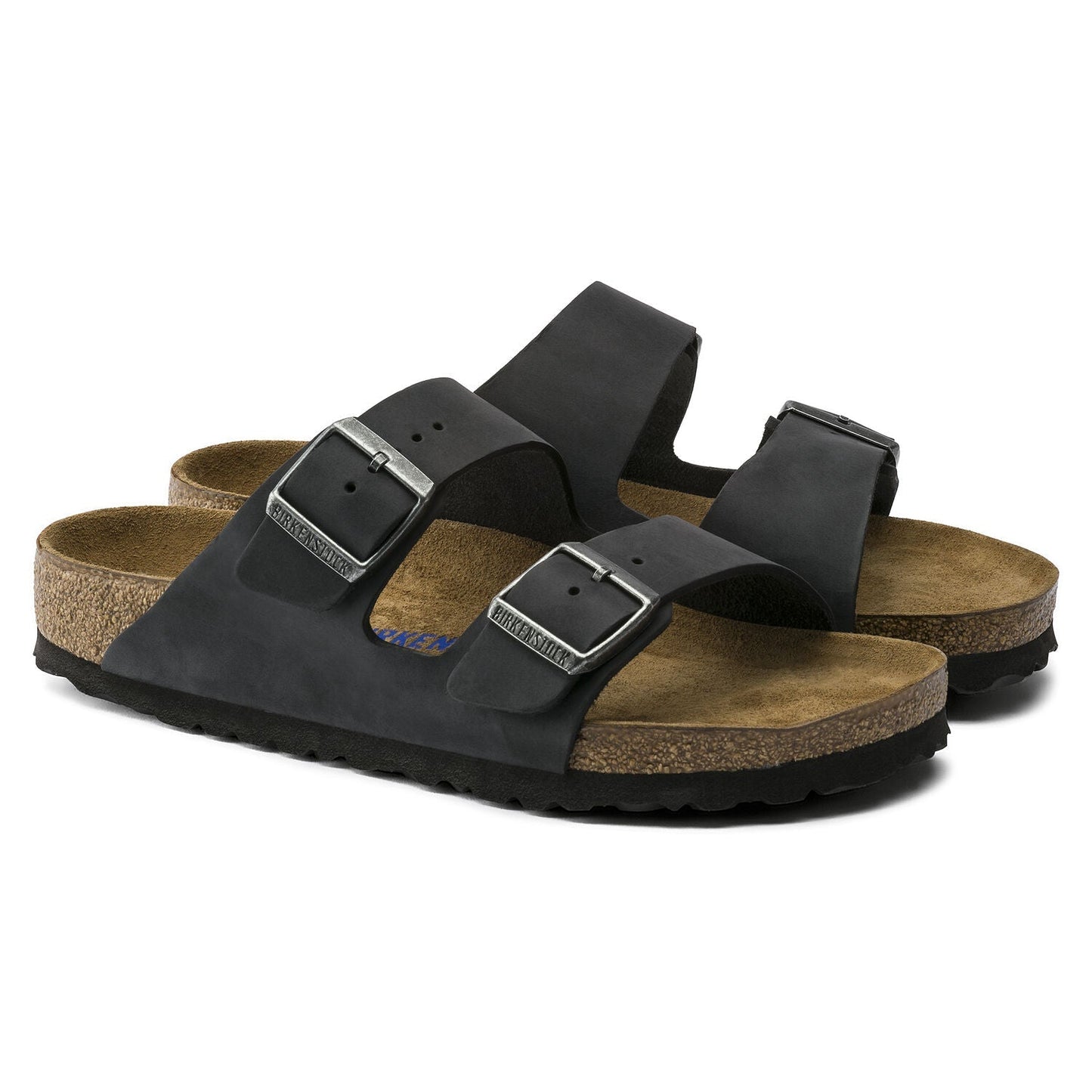 Arizona Soft Footbed Natural Leather Oiled in Black