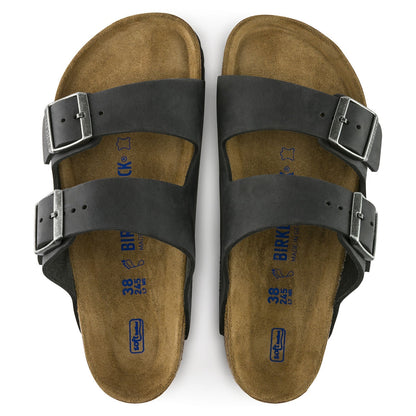 Arizona Soft Footbed Natural Leather Oiled in Black