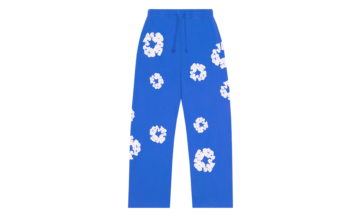 Cotton Wreath Baggy Sweatpants Blue "Blue" DT162