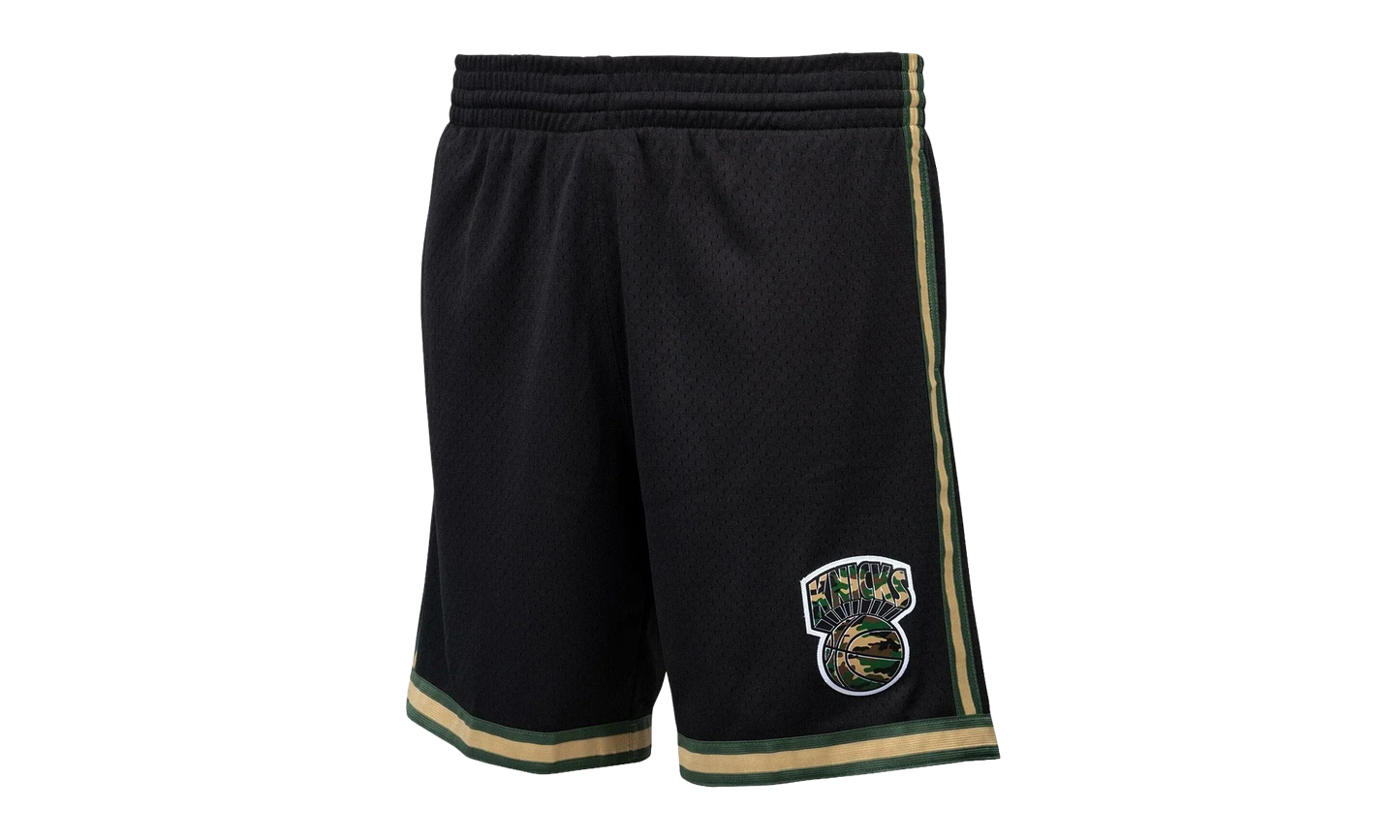 NBA Straight Fire Camo Swingman Shorts "1991 New York Knicks - Black" BA30ZC NYK K NNJ