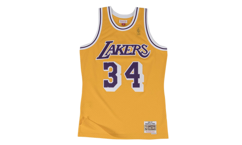 NBA Shaquille O’Neal Swingman Home Jersey "1996 Los Angeles Lakers - Gold" SMJYGS18177 LALLTGD96SON