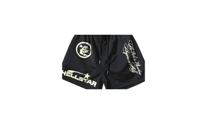 NYLON SHORTS - CURSIVE PRINT "Black" HSR168