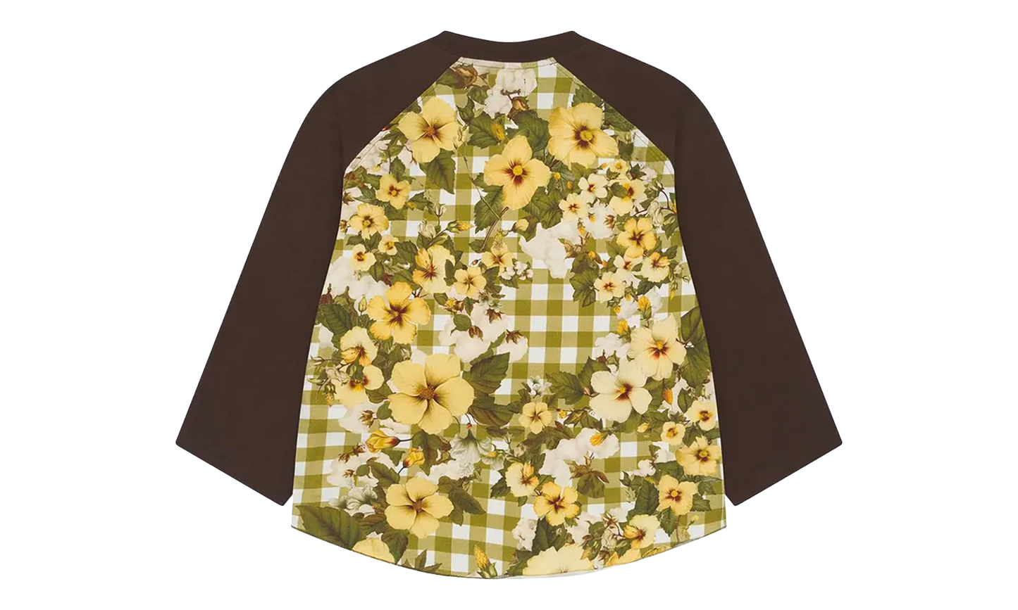 Levi's Cotton Floral Gingham Baseball Tee "Multicolor" DT505