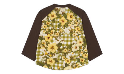 Levi's Cotton Floral Gingham Baseball Tee "Multicolor" DT505