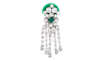 CRYSTAL DROP EARRINGS "Green" SM1VG0055P6479983