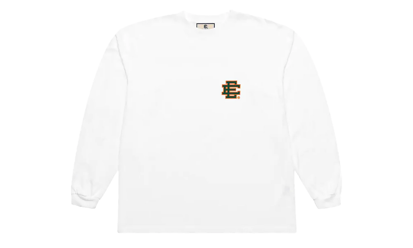 EE LONG SLEEVE T-SHIRT "White/Green/Orange" EE645