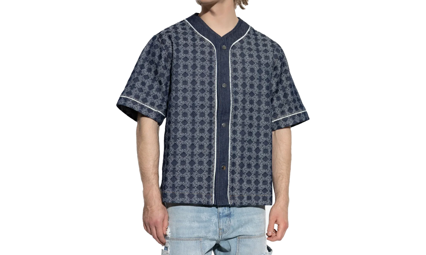 Ma Quad Denim Baseball Shirt "RAW INDIGO" AMDNIR1042