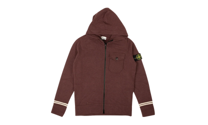 Knit Wool Blend Zip-Up Hoodie "Wine Purple" 95 STI 1017