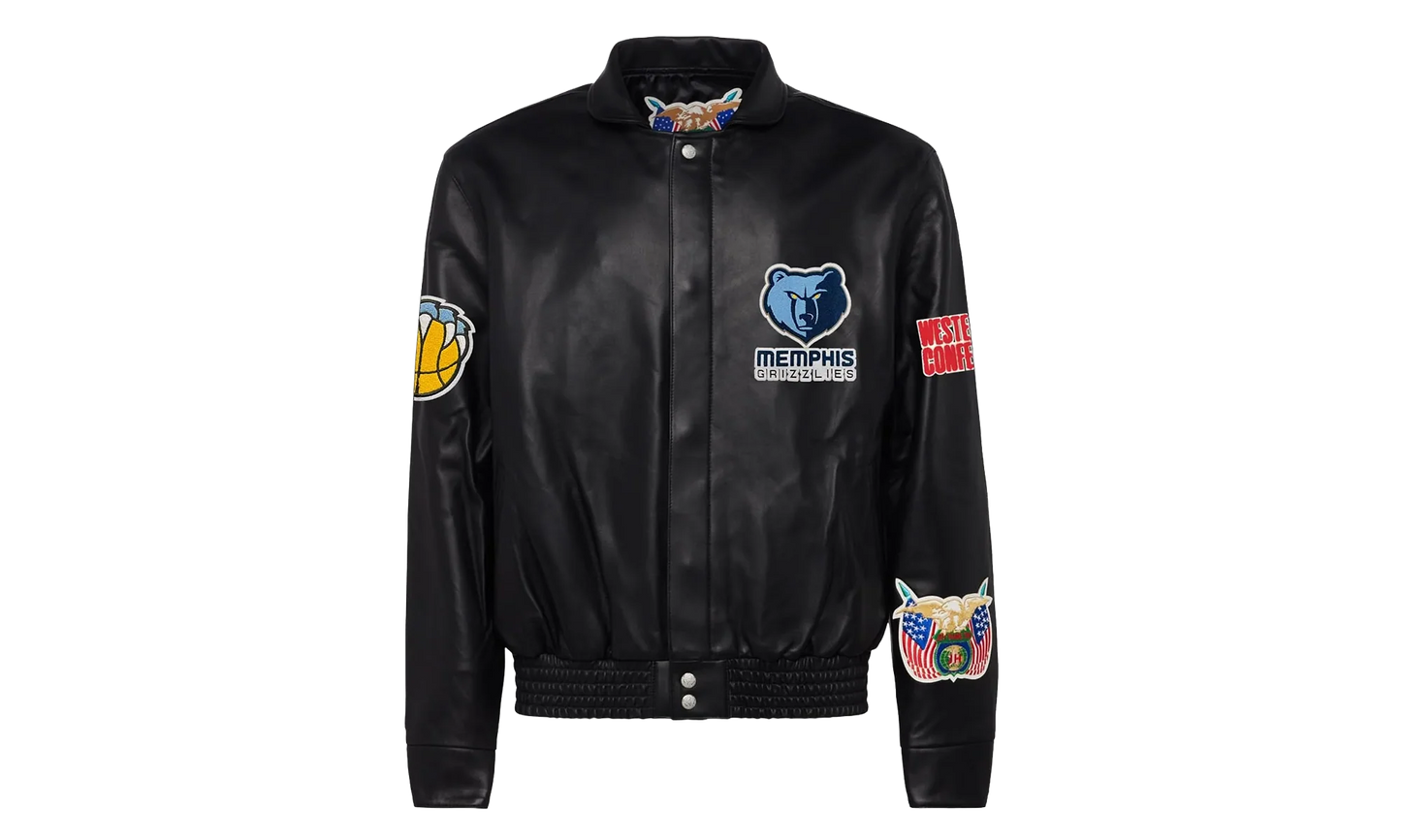 Full Leather Jacket "Memphis Grizzlies" NBA 104 GRI
