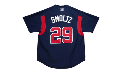 MLB John Smoltz Authentic Batting Practice Jersey "2003 Atlanta Braves – Navy" ABPJAC20009 ABRNAVY03JSM