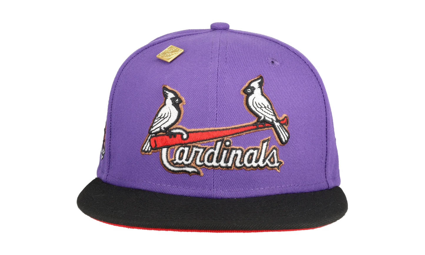 59FIFTY St. Louis Cardinals Busch Stadium Final Season Patch Fitted Hat "Tan / Teal" NE385