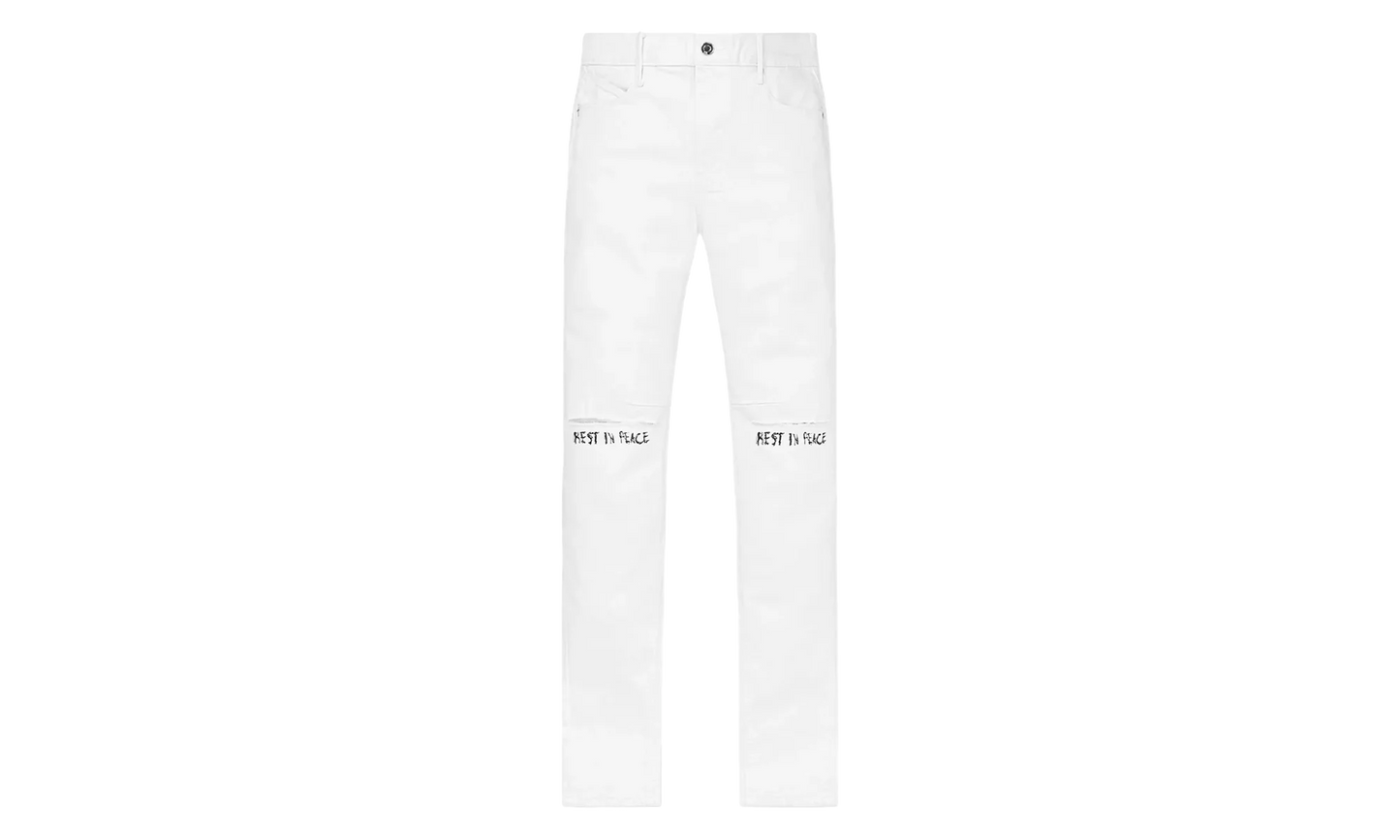 Bryant Rest In Peace Skinny Jeans "White" MF24D624 B1205WTRIP