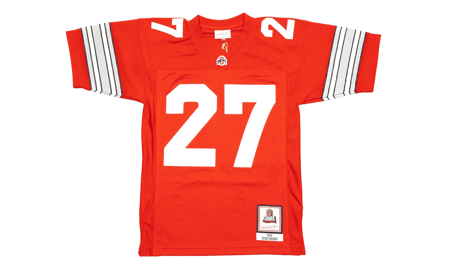 NCAA Eddie George Dark Football Jersey "1995 Ohio State - University Red" LGJY3234 OST95EGRUNRD