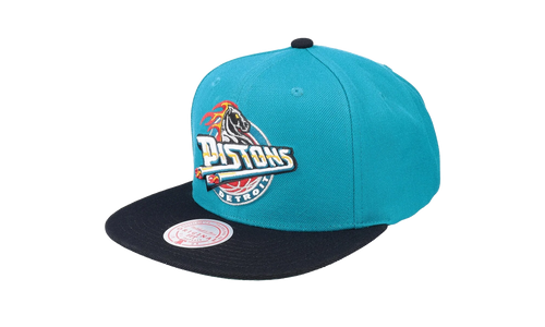 NBA Hardwood Classics Team 2 Tone 2.0 Snapback Cap "Detroit Pistons - Teal / Black" HHSS3267 DPIYYPPPTLBK